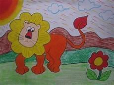 小学生学画画画狮子